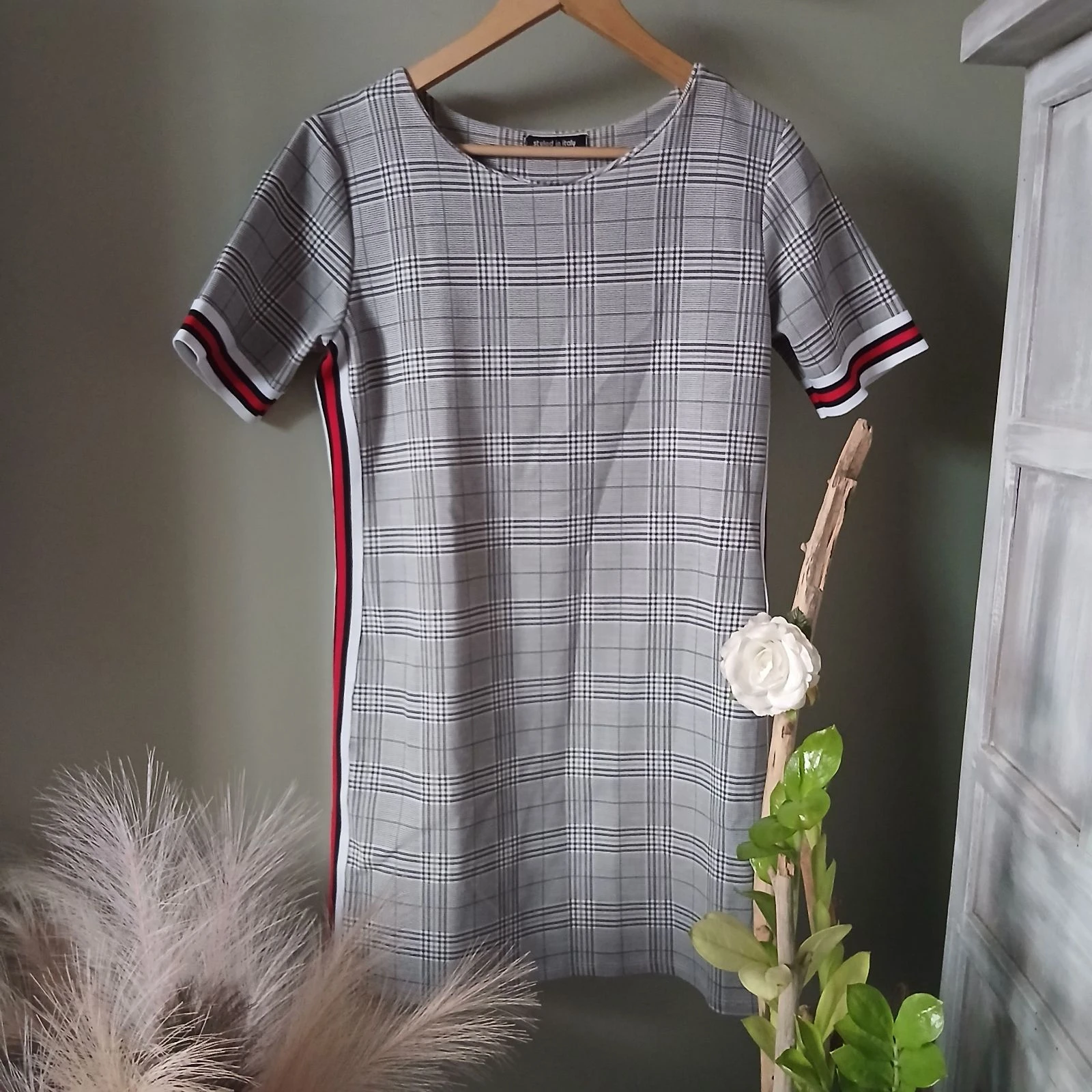 Robe sweat à carreaux preppy-sporty chic - T.M/L